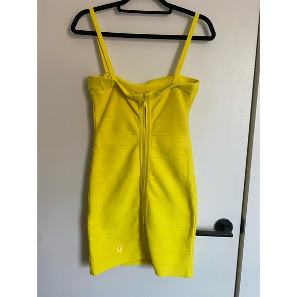 Herve Ledger Yellow Bandage Dress - Picture 5 of 7